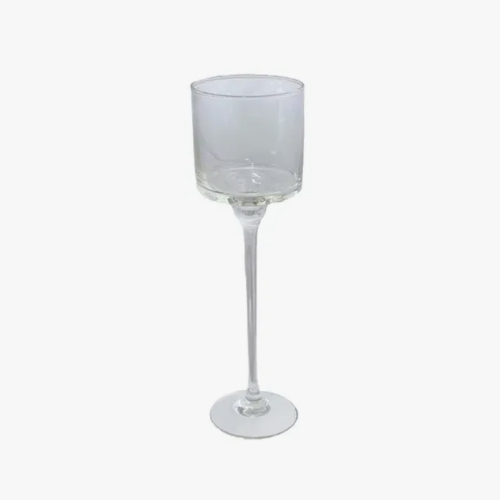Candelabro Porta vela Cilindro De Vidrio Alto Tipo Copón