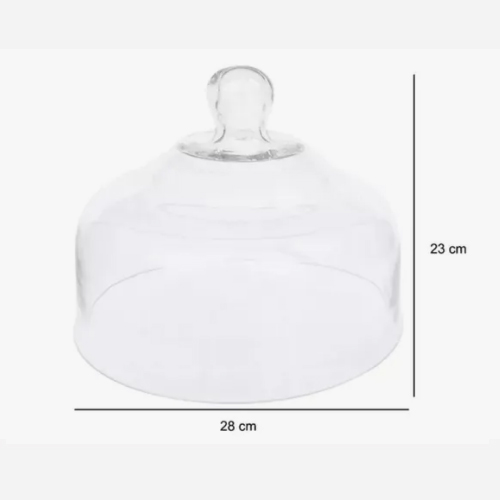 Campana Tapa Vidrio 28cm Quesera/torta Exhibidor Sin Base