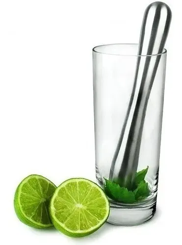 Pisón Coctelería Mortero Macerador Tragos Acero Inoxidable: imagen 2