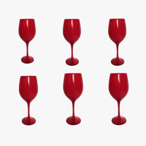 Copa Nadir Barone Roja 490ml X6 Unidades Vidrio