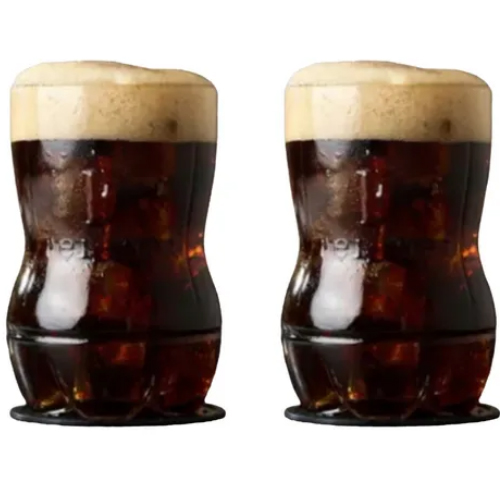 Vaso Vidrio De Fernet Simil Botella Pack X2