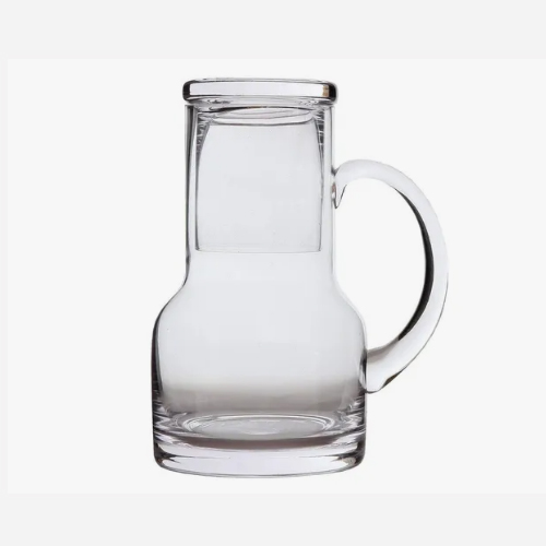Set Jarra De Noche Vidrio + Vaso Corto Minimal X2: imagen 2