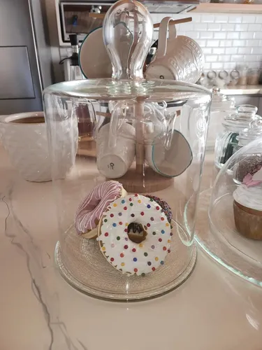 Campana Tapa Vidrio 27cm Alta Quesera/Torta Exhibidor: imagen 2