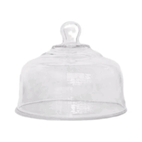 Campana Tapa Vidrio 28cm Porta Torta Con Plato De Vidrio