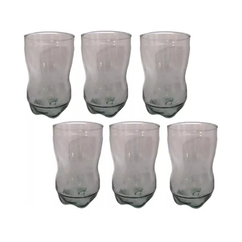 Vaso Fernetero De Vidrio Modelo Botella Cortada x 6 Unidades: imagen 2