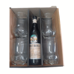 Fernet Branca 750 ml +4 Vasos Botella Vidrio: imagen 2