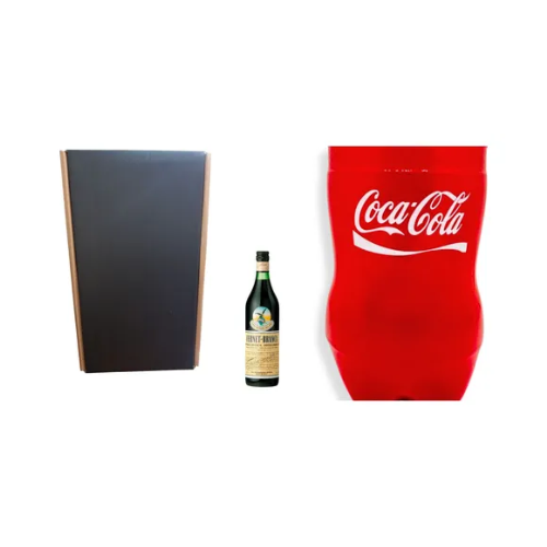 Fernet Branca 750 ml +4 Vasos Botella Vidrio Color Rojo