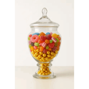 Frasco Caramelera Potiche De Vidrio Con Tapa Candy Bar: imagen 2