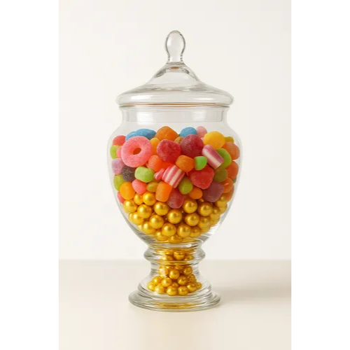 Frasco Caramelera Potiche De Vidrio Con Tapa Candy Bar: imagen 2