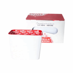 Frapera Hielera Balde Stella Artois Cerveza -Blanca Estampada