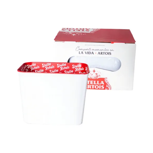 Frapera Hielera Balde Stella Artois Cerveza -Blanca Estampada: imagen 1